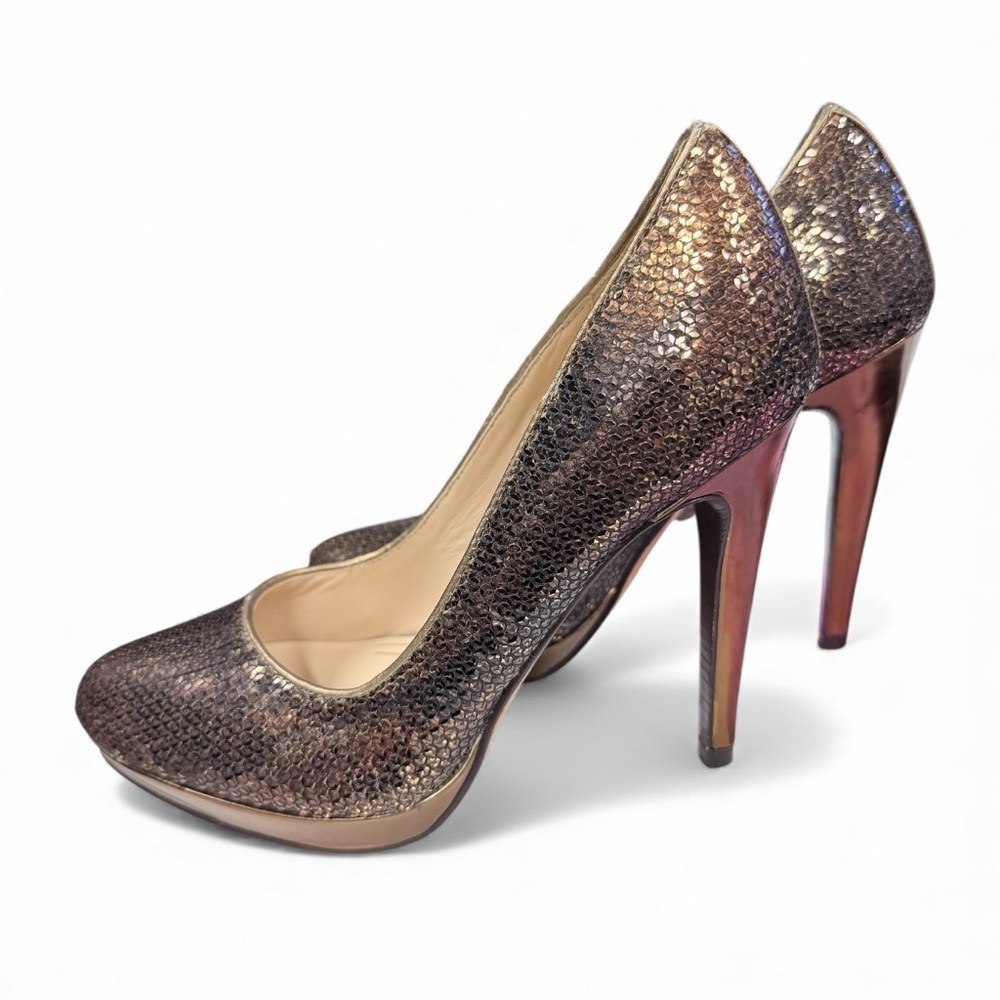 Cole Haan Metallic Sequin Heels